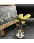 Steampunk Mechanical Insect Dragonfly All-Metal Iron Bug