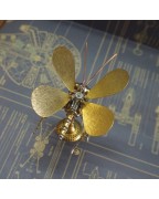 Steampunk Mechanical Insect Gold Butterfly