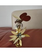 Steampunk Butterfly Lilies Metal